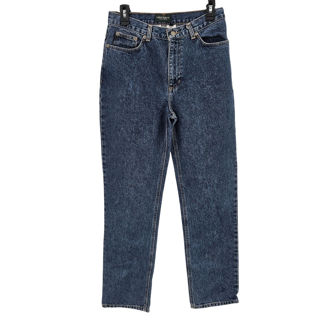 VTG Lauren Jeans Co Jean Women 8 Blue Straight Normcore Preppy Vtg Wash Classic